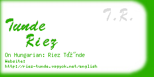 tunde riez business card